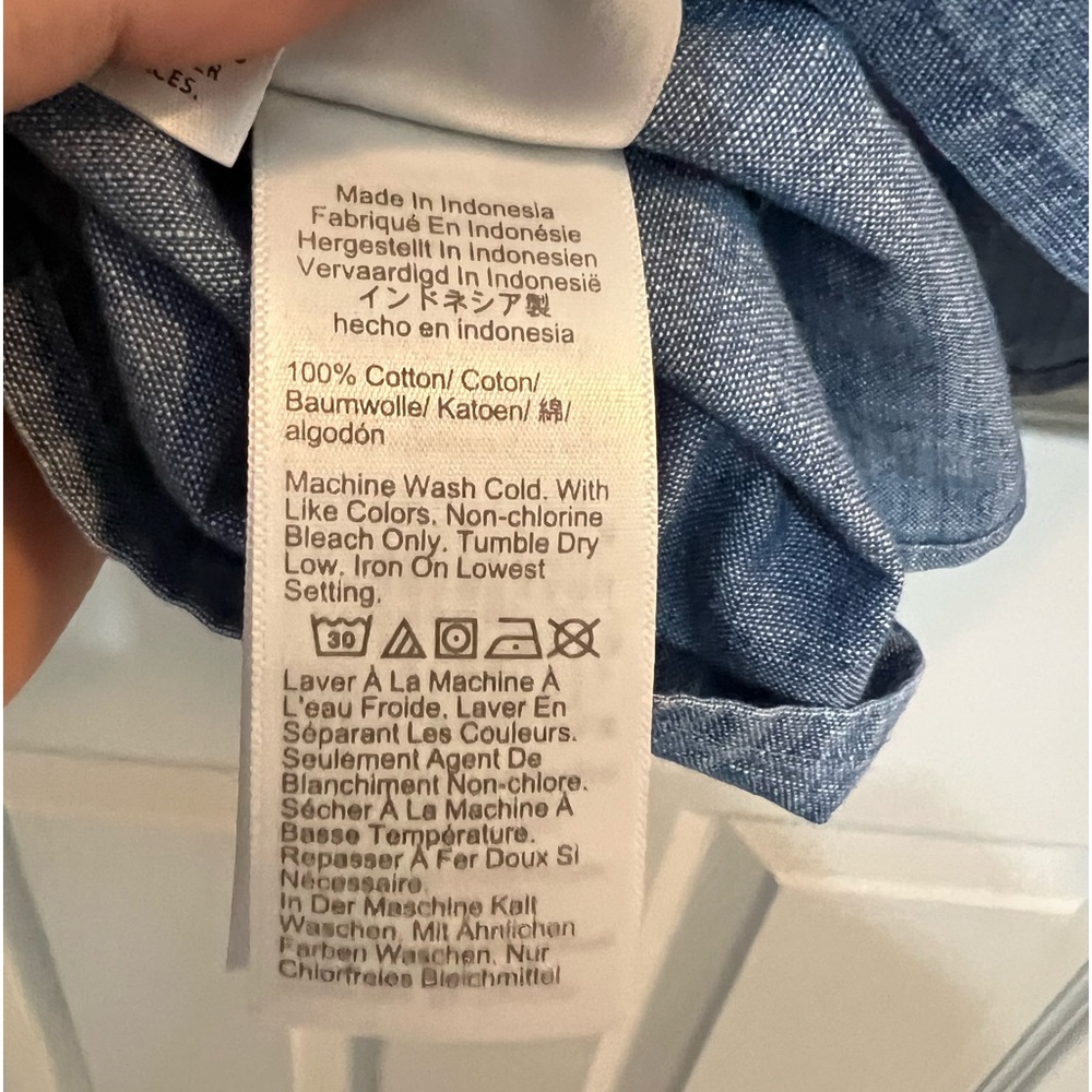 NWT Sz XXL JCrew Chambray Top - Picture 3 of 4